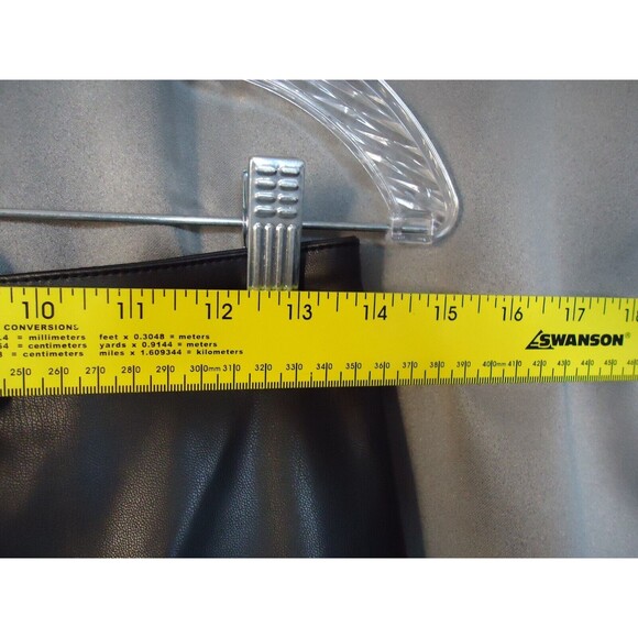 Fahsyee Faux Leather Mini Skirt With Vent Women Size Small Black - Picture 6 of 8